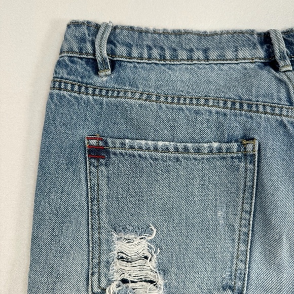 BDG Slim Boyfriend Jeans Womens Size 27 Mid Rise Medium Wash Distressed - Picture 15 of 15